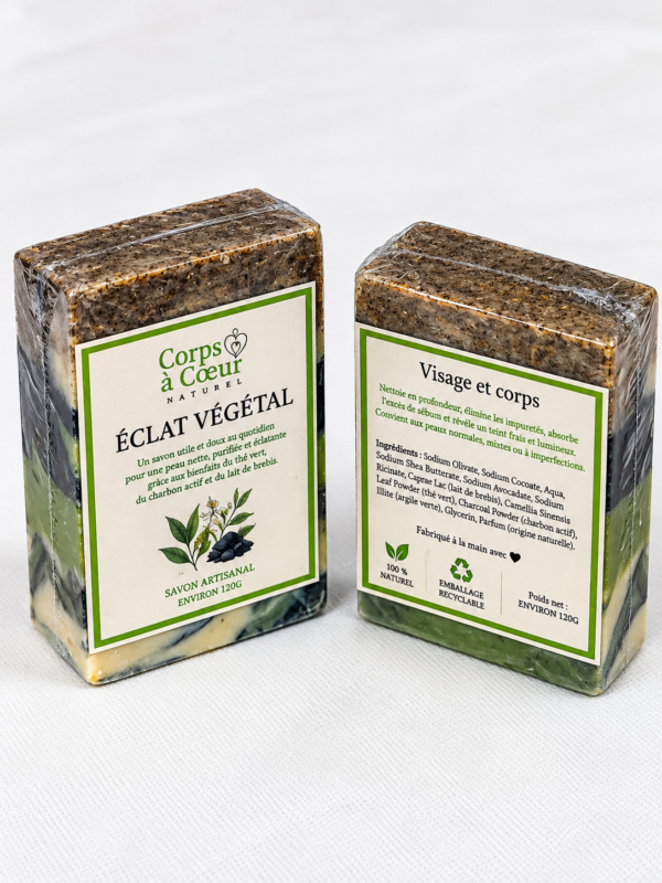 Savon Éclat Végétal artisanal avec emballage