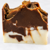 Savon Épure Naturel artisanal brun et crème, vue de face